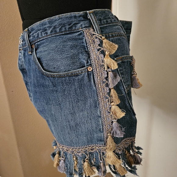 Refurbished denim levy jeans, size 38, Blue - Picture 4 of 4